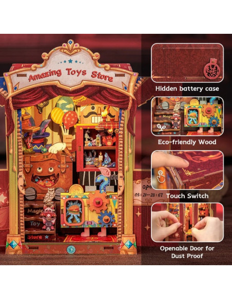 es::Cutebee Book Nook Amazing Toy Store. Kit de montaje es::Cutebee Book Nook Amazing Toy Store. Kit de montaje