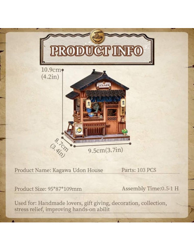 es::Cutebee Mini Store Kagawa Udon House Kit de montaje