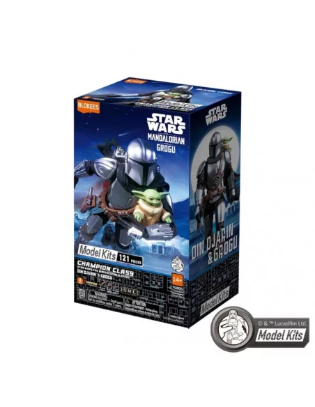 Kit Figura in Djarin (Mandalorian) & Grogu Star Wars Champion Class Blokees 