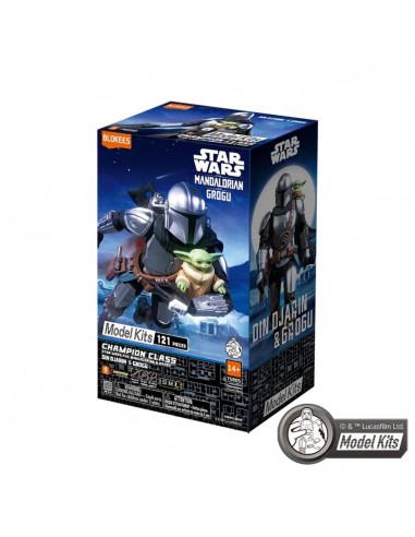 es::Kit Figura in Djarin (Mandalorian) & Grogu Star Wars Champion Class Blokees
