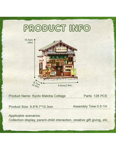 es::Cutebee Mini Store Kyoto Matcha Cottage Kit de montaje