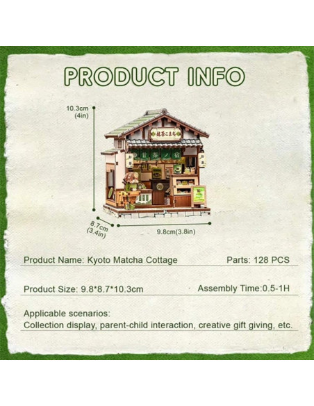 es::Cutebee Mini Store Kyoto Matcha Cottage Kit de montaje es::Cutebee Mini Store Kyoto Matcha Cottage Kit de montaje