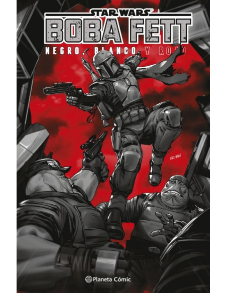 es::Star Wars Boba Fett: Blanco, negro y rojo