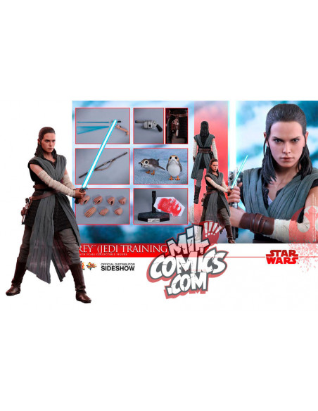 es::Star Wars Episode VIII Figura 1/6 Rey Jedi Training Hot Toys 28 cm