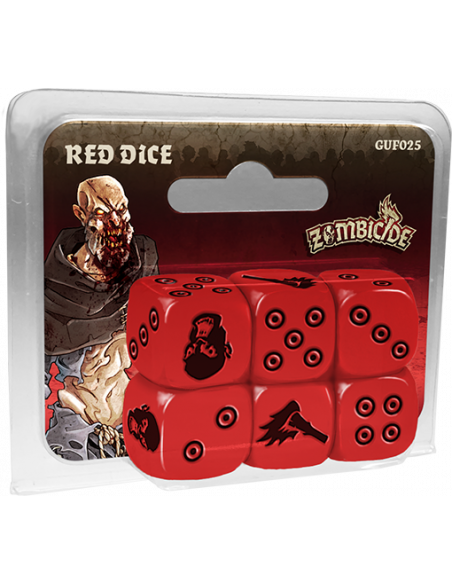 Zombicide: Black Plague. Red Dice dados-10