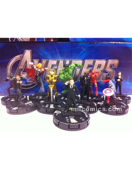 es::Marvel Heroclix - Avengers Gravity Feed Set No Chase