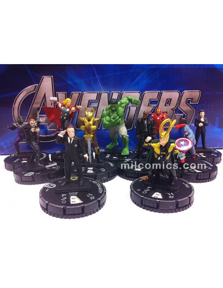 es::Marvel Heroclix - Avengers Gravity Feed Complete Set Con Chase