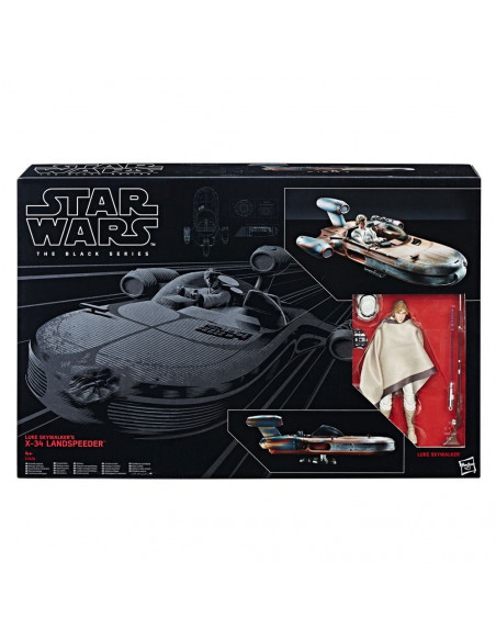 es::CAJA GOLPEADA Star Wars Black Series 6-inch Vehículo 2017 Luke Skywalker's X-34 Landspeeder