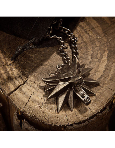 es::Witcher III Wild Hunt Medallón con Collar Wolf