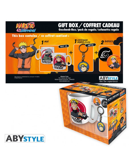 es::Naruto Shippuden Pack Taza + Llavero + Chapas Naruto