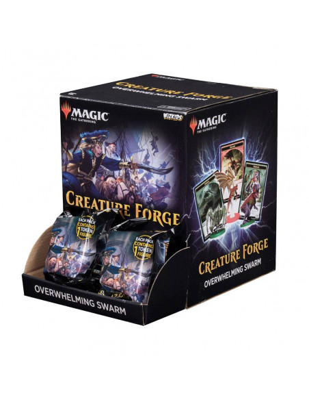 es::Magic the Gathering Creature Forge: Overwhelming Swarm Tokens Gravity Feed Display Caja de 24