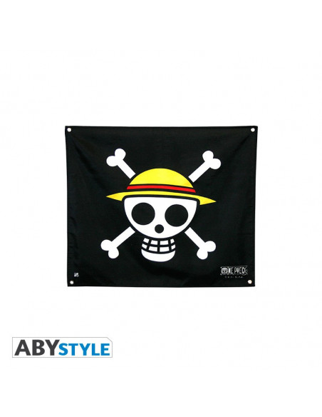 es::One Piece Bandera Calavera - Luffy 50 x 60 cm