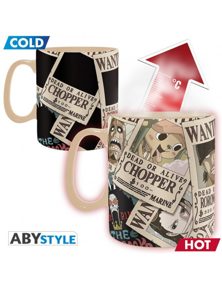 es::One Piece Taza Wanted cambio de imagen 460 ml es::One Piece Taza Wanted cambio de imagen 460 ml