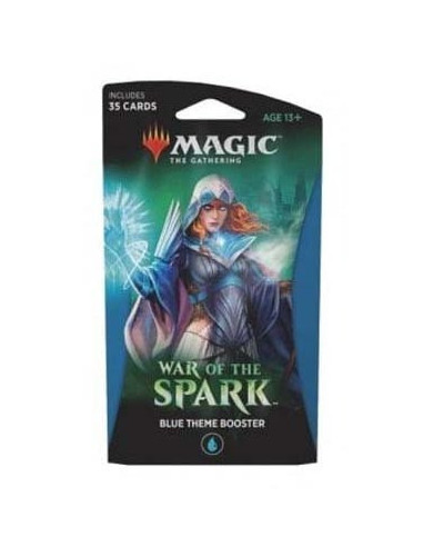 es::Magic the Gathering War of the Spark Blue Theme Booster. En inglés