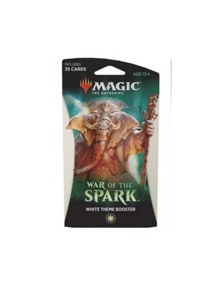 es::Magic the Gathering War of the Spark White Theme Booster. En inglés