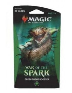 es::Magic the Gathering War of the Spark Green Theme Booster. En inglés