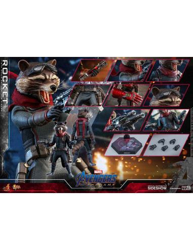 es::Vengadores: Endgame Figura 1/6 Rocket Hot Toys 16 cm