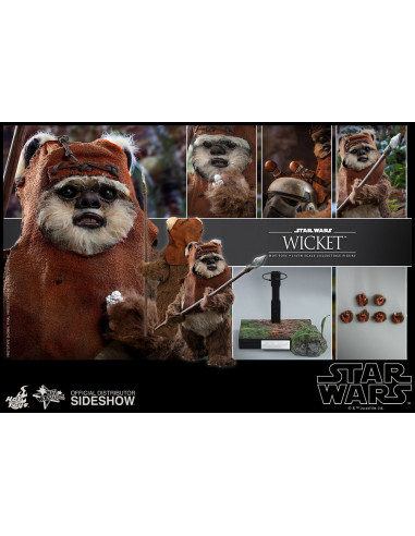es::Star Wars Episode VI Figura 1/6 Wicket Hot Toys 15 cm