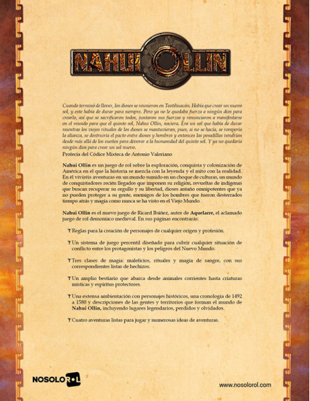 es::Nahui Ollin Con regalo de pantalla y guía de inicio - Juego de rol es::Nahui Ollin Con regalo de pantalla y guía de inicio - Juego de rol