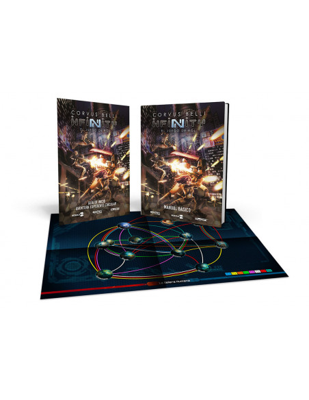 es::Infinity: El Juego de Rol Con guía de inicio y póster de la esfera humana