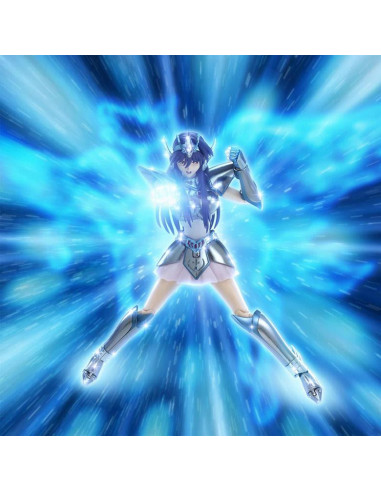 es::Saint Seiya Saintia Sho Figura SCM Equuleus Kyoko + set armadura CAJA GOLPEADA 16 cm
