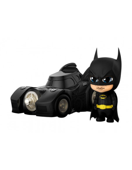 es::Batman 1989 Minifiguras Cosbaby Batman with Batmobile Hot Toys 12 cm