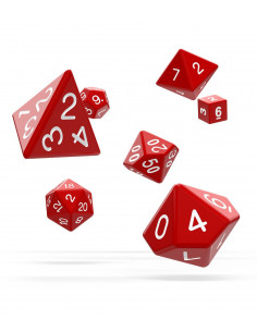 es::Oakie Doakie Dice Dados RPG-Set Solid - Rojo 7