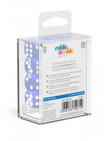 es::Oakie Doakie Dice Dados D6 16 mm Solid-Azul 12