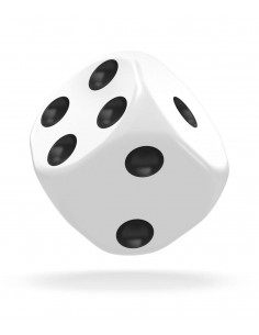 es::Oakie Doakie Dice Dados D6 16 mm Solid-Blanco 12 2