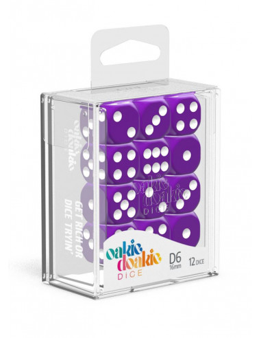 es::Oakie Doakie Dice Dados D6 16 mm Solid-Púrpura 12