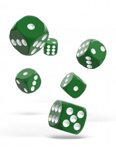 es::Oakie Doakie Dice Dados D6 16 mm Solid-Verde 12