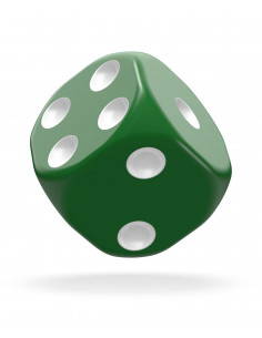 es::Oakie Doakie Dice Dados D6 16 mm Solid-Verde 12 2