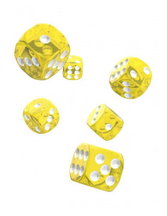 es::Oakie Doakie Dice Dados D6 16 mm Translucent-Amarillo 12