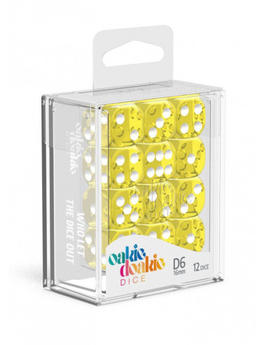 es::Oakie Doakie Dice Dados D6 16 mm Translucent-Amarillo 12