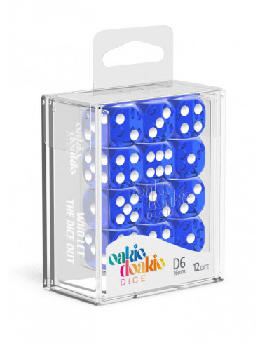 es::Oakie Doakie Dice Dados D6 16 mm Translucent-Azul 12