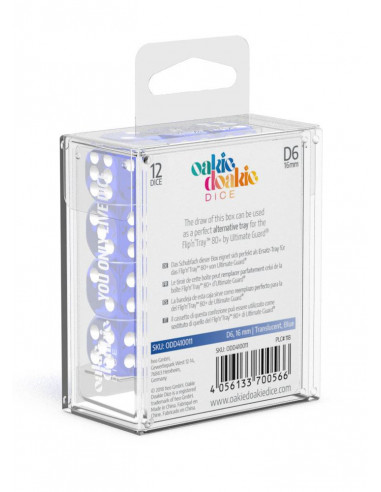 es::Oakie Doakie Dice Dados D6 16 mm Translucent-Azul 12
