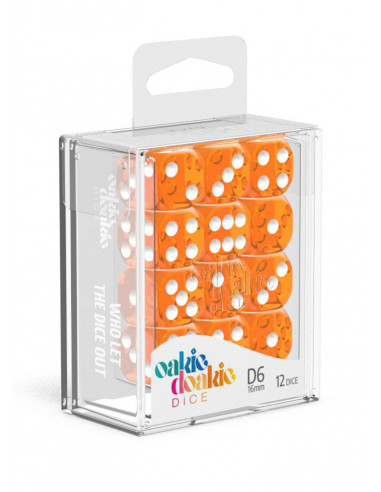 es::Oakie Doakie Dice Dados D6 16 mm Translucent-Naranja 12