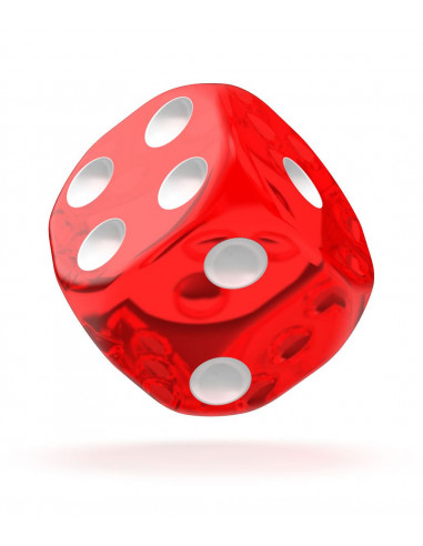 es::Oakie Doakie Dice Dados D6 16 mm Translucent-Rojo 12