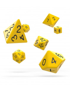 es::Oakie Doakie Dice Dados RPG-Set Solid-Amarillo 7