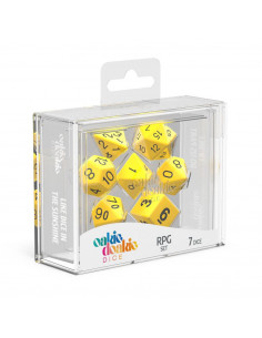 es::Oakie Doakie Dice Dados RPG-Set Solid-Amarillo 7 2