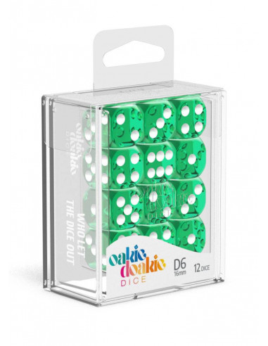 es::Oakie Doakie Dice Dados D6 16 mm Translucent-Verde 12