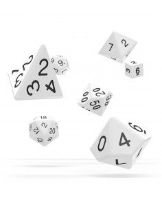 es::Oakie Doakie Dice Dados RPG-Set Solid-Blanco 7