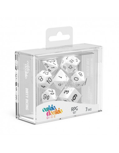 es::Oakie Doakie Dice Dados RPG-Set Solid-Blanco 7