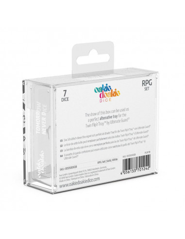 es::Oakie Doakie Dice Dados RPG-Set Solid-Blanco 7
