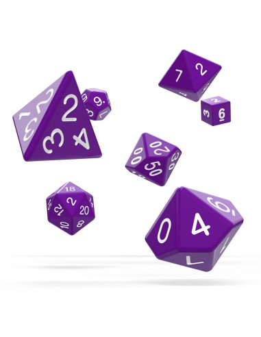 es::Oakie Doakie Dice Dados RPG-Set Solid-Púrpura 7