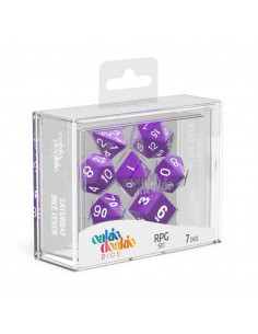 es::Oakie Doakie Dice Dados RPG-Set Solid-Púrpura 7 2