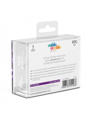 es::Oakie Doakie Dice Dados RPG-Set Solid-Púrpura 7