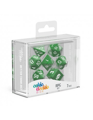 es::Oakie Doakie Dice Dados RPG-Set Solid-Verde 7