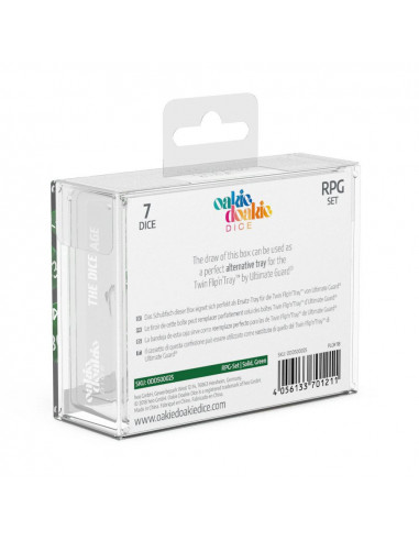 es::Oakie Doakie Dice Dados RPG-Set Solid-Verde 7