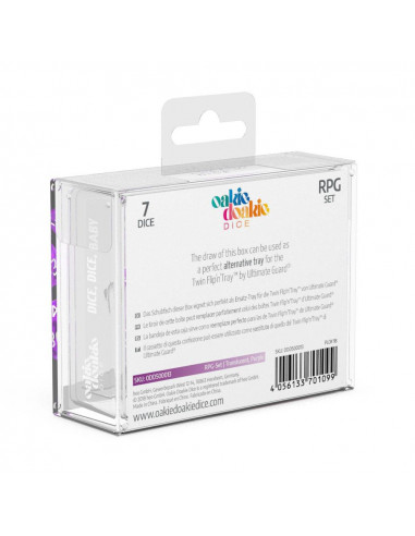 es::Oakie Doakie Dice Dados RPG-Set Translucent-Púrpura 7